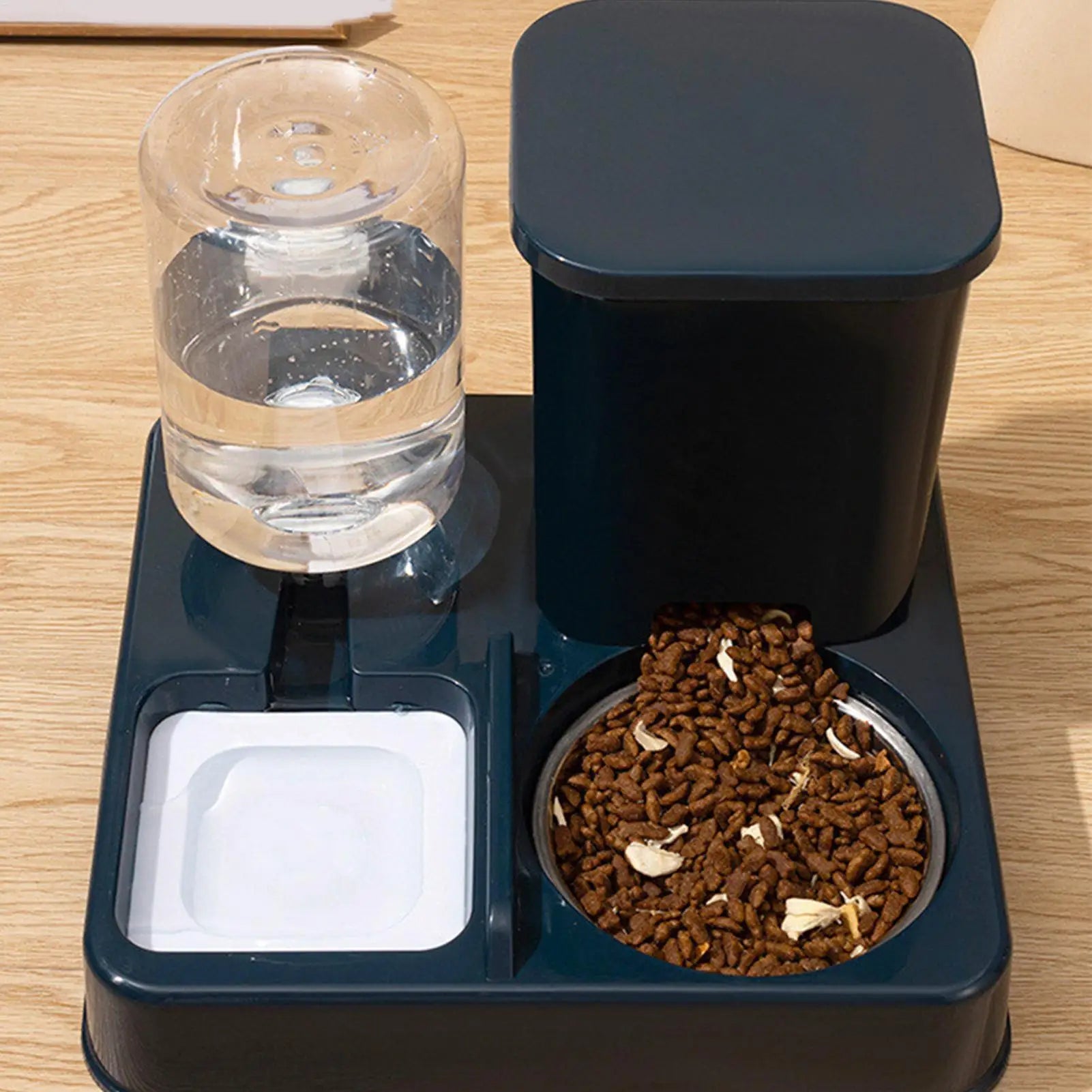 Automatic Cat Feeder & Water Dispenser Pet Food and Water Dispensing System for Kittens Puppies,