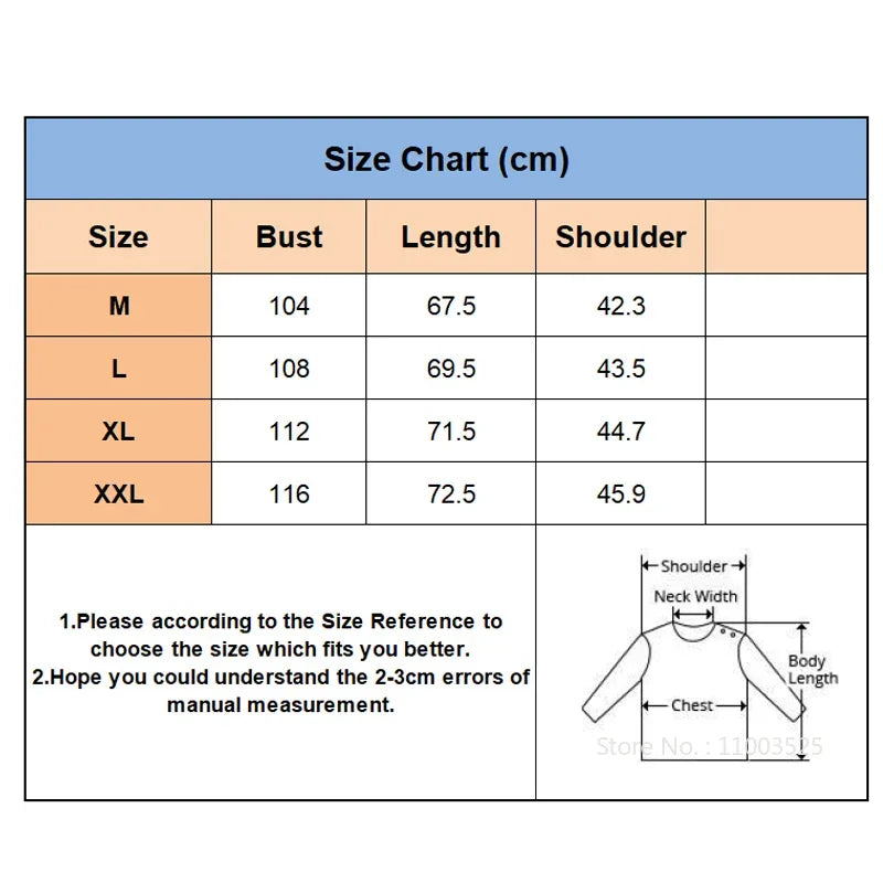 Size chart of golf gilet UK  in centimeters with a diagram of a shirt.