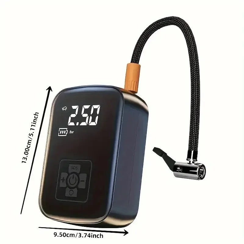 1pc Wireless Car Air Compressor Air Pump Electric Tire Inflator Pump.