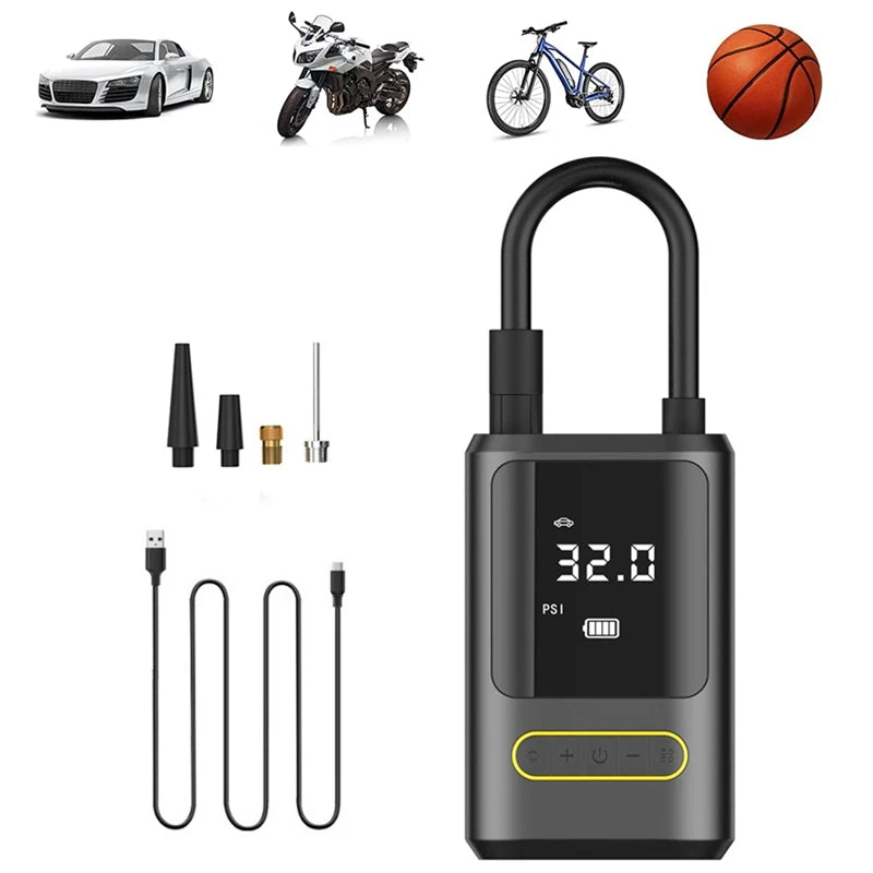 1pc Wireless Car Air Compressor Air Pump Electric Tire Inflator Pump.
