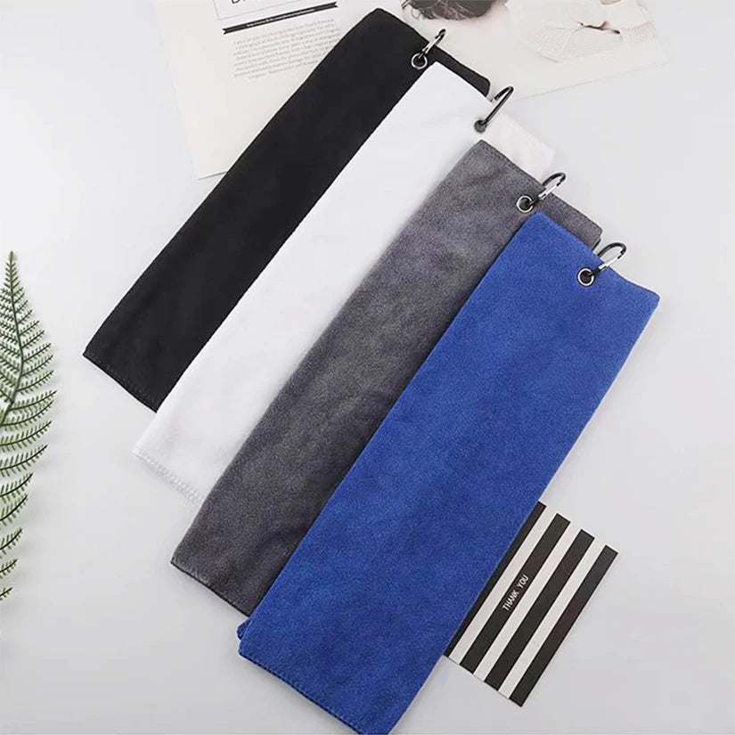 Microfiber Golf Towel 40x40cm Hook & Loop Golf Cleaning Towel