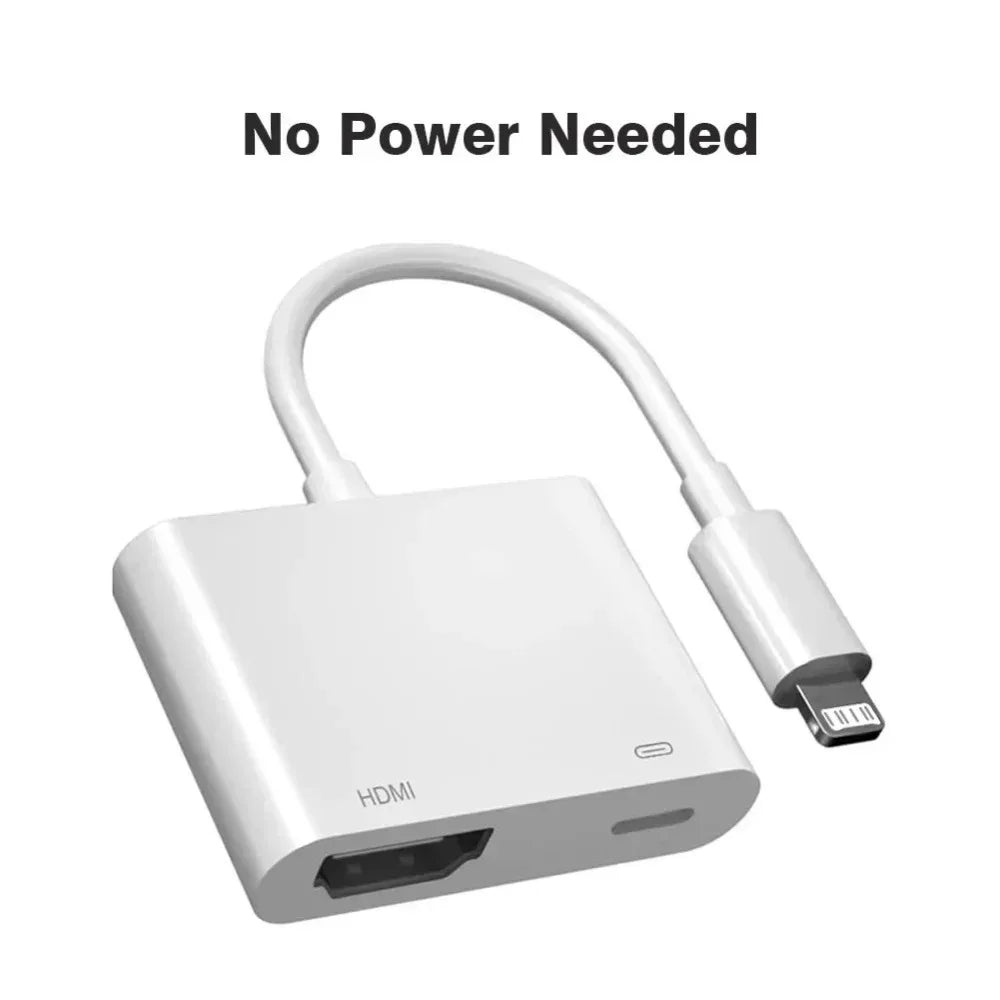 1080P Lightning to HDMI Adapter Cable for HD TV Screen Mirroring