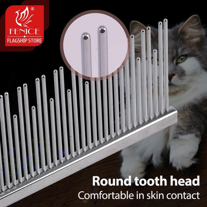 Fenice Professional Pet Grooming Comb Stainless Steel