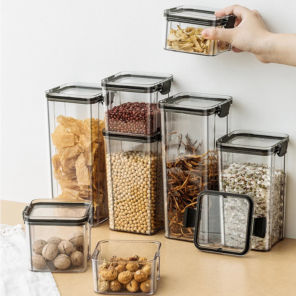 1-4PCS Sealed Jars Kitchen Organizer Grain Storage Boxes Large Capacity