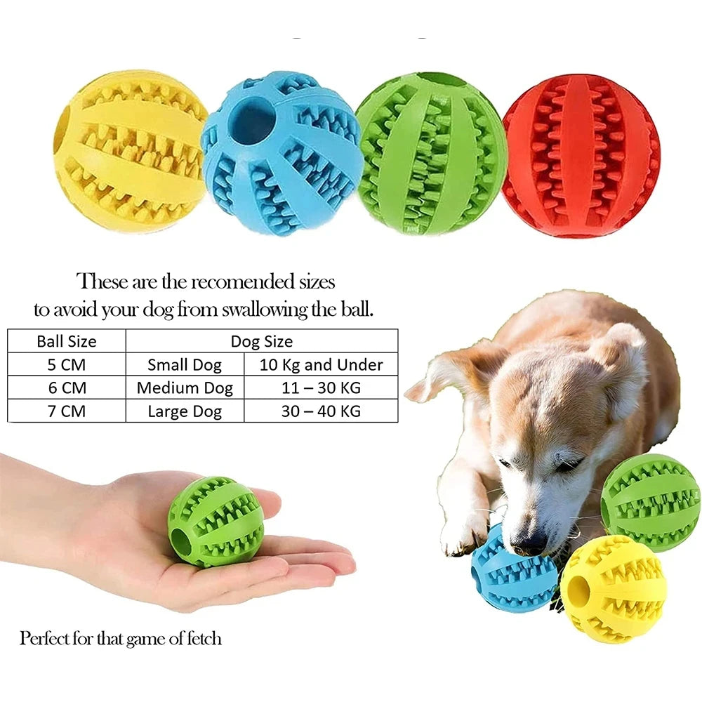 New Pet Dog Toy Interactive Rubber Balls for Small, Large Dogs, Puppy, Cat Chewing Toys.