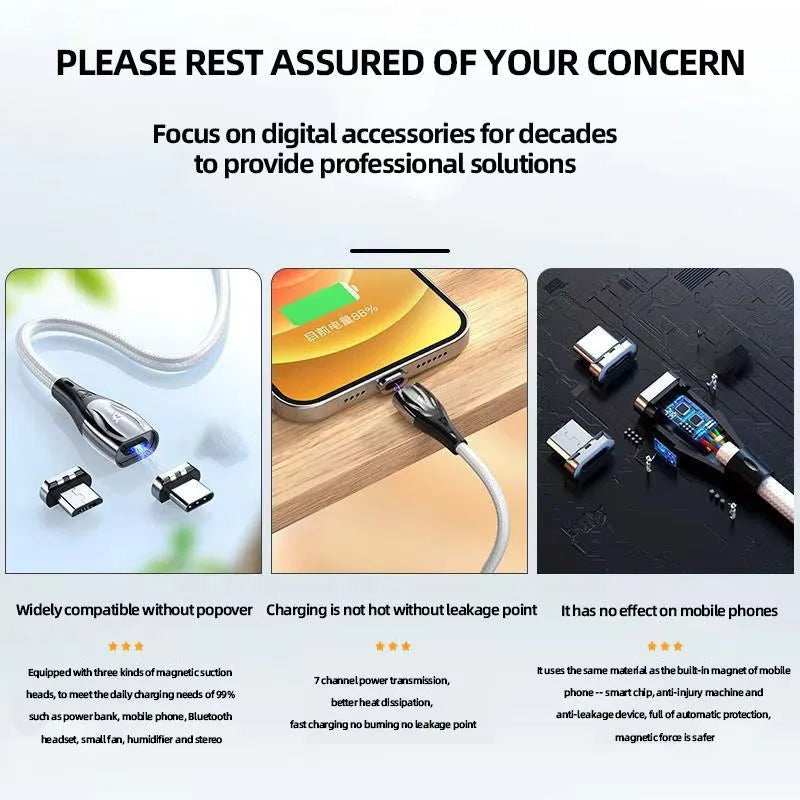 5A Fast Charging Magnet Data Cable Charger Magnetic Usb Metal Fast Charge 2 in 1 TYPE C Micro Usb Connector
