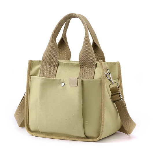 Thick Canvas Small Shoulder Bag for Women – Stylish Zipper Handbag - Adistore