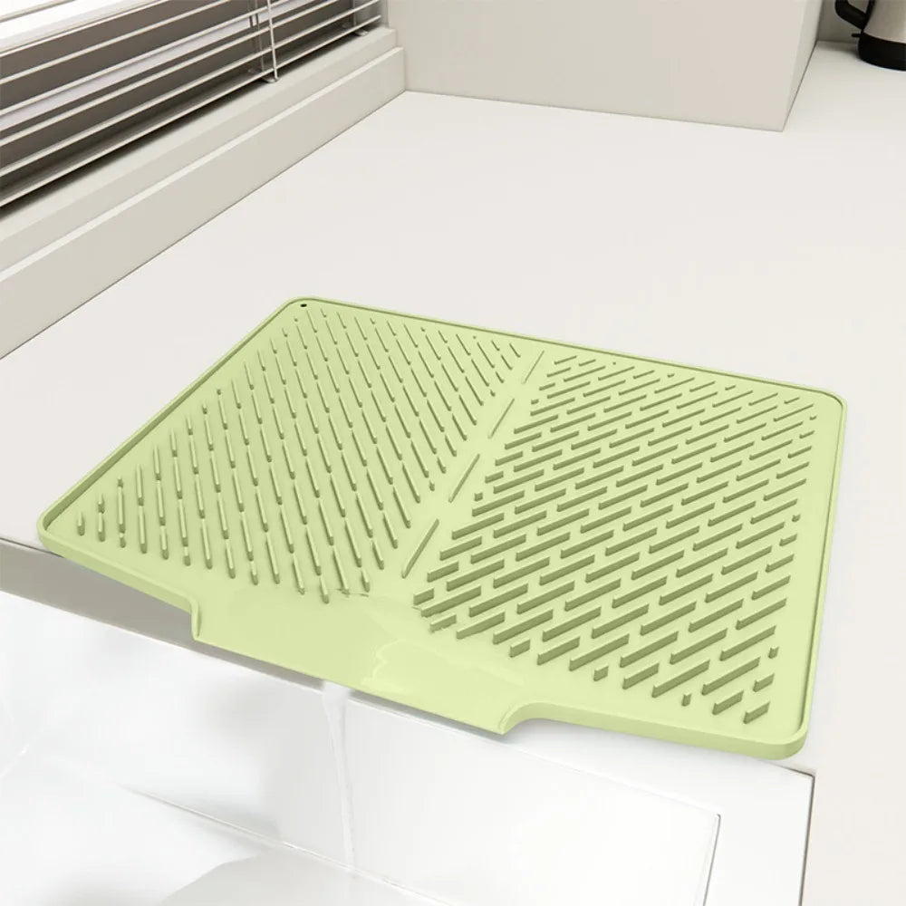 Silicone Drain Pad Kitchen Countertop Heat Insulation Mat Non-Slip