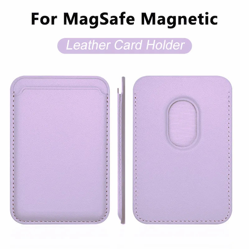 MagSafe Leather Card Wallet Magnetic Phone Holder