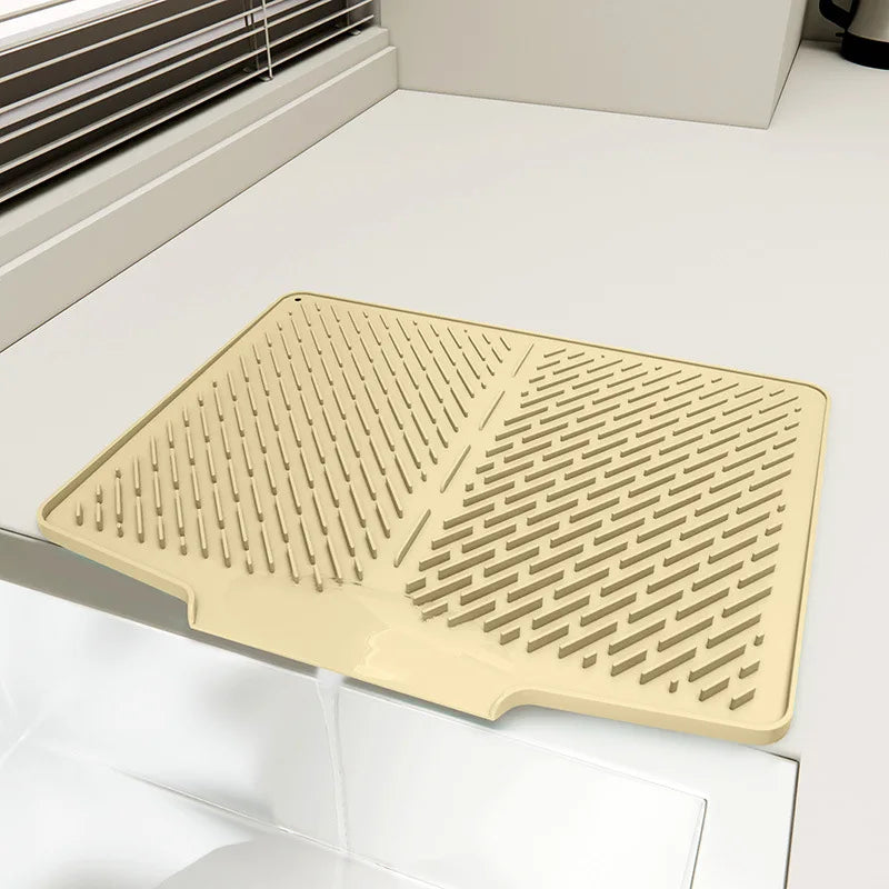 Silicone Drain Pad Kitchen Countertop Heat Insulation Mat Non-Slip