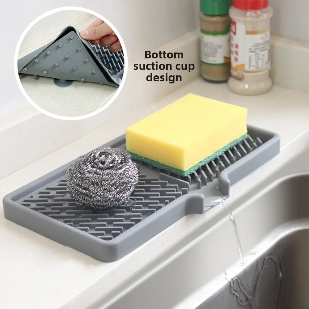 Silicone Drain Pad Kitchen Countertop Heat Insulation Mat Non-Slip