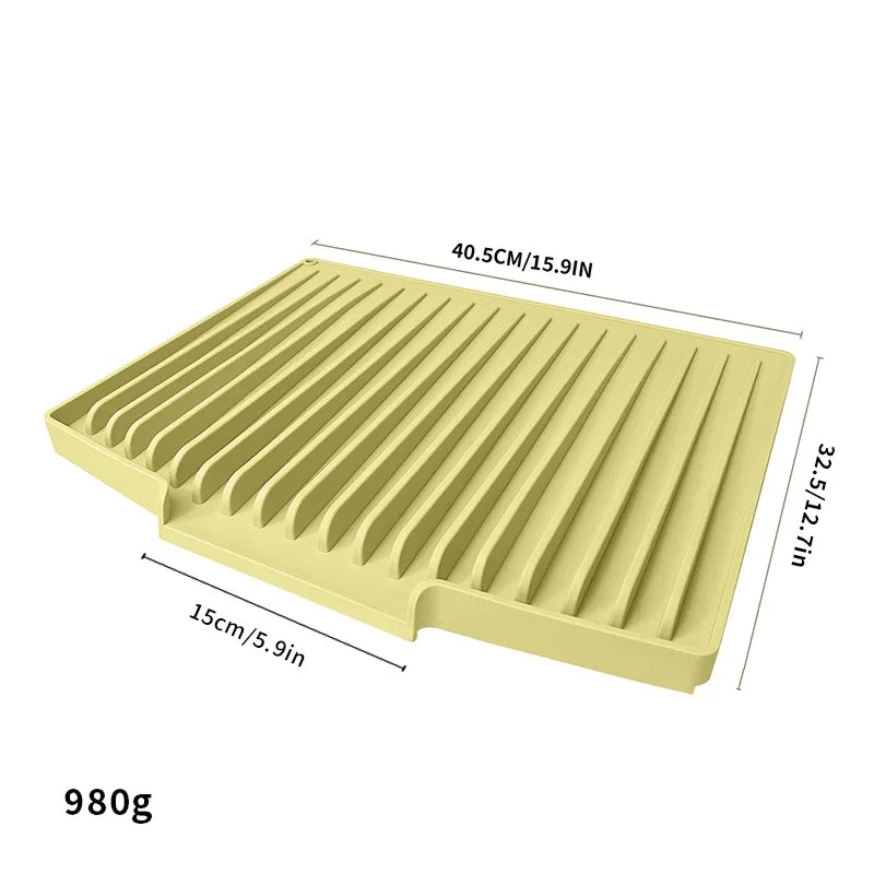 Silicone Drain Pad Kitchen Countertop Heat Insulation Mat Non-Slip