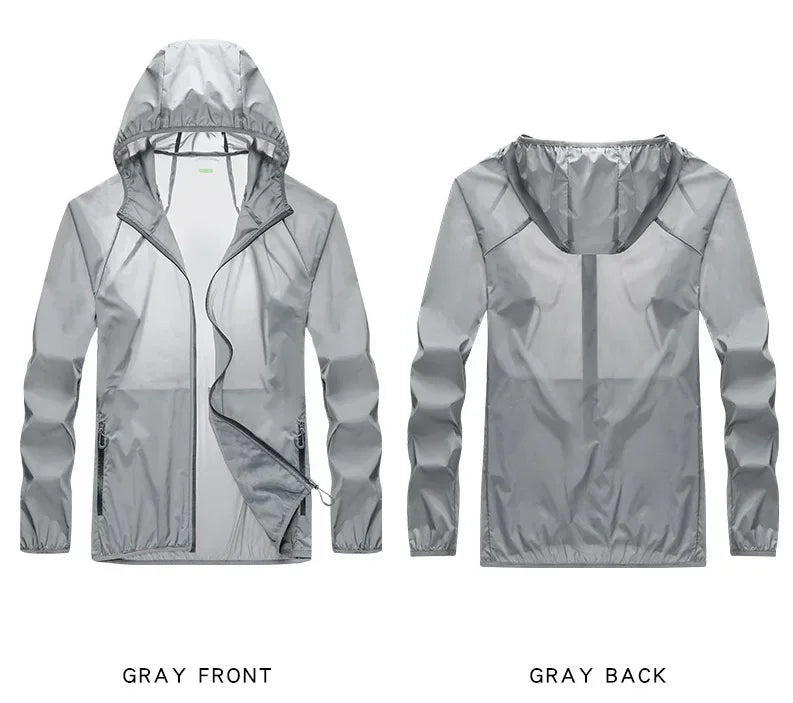 Golf rain jacket UK front and back view — lightweight waterproof quick-dry golf apparel for men and women