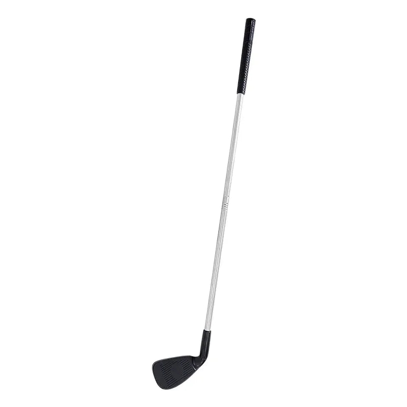 Golf club with black head and white shaft on a white background