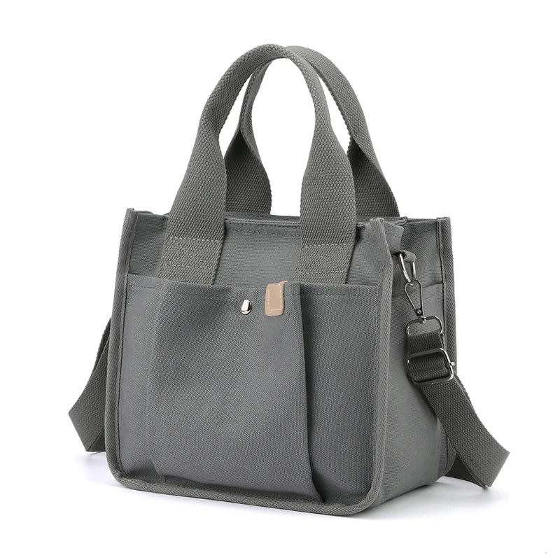 Thick Canvas Small Shoulder Bag for Women – Stylish Zipper Handbag - Adistore