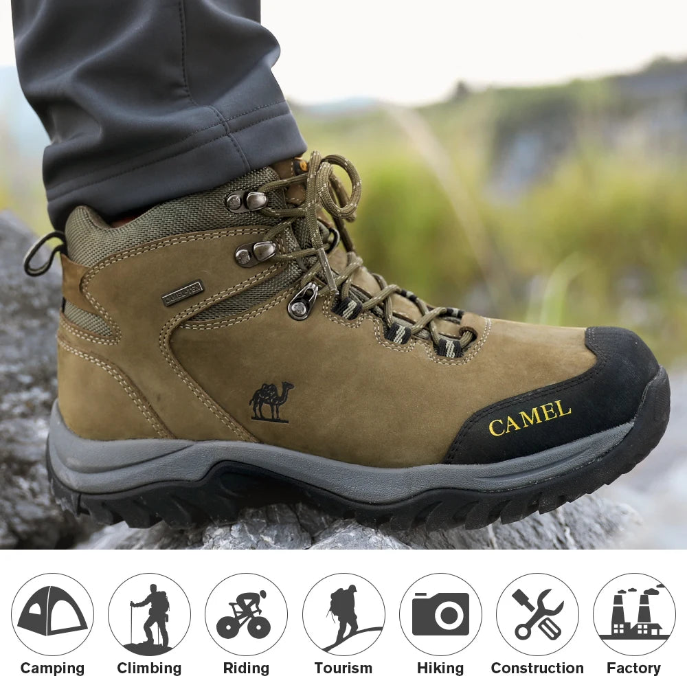 GOLDEN CAMEL Waterproof Hiking Shoes Anti-Slip Trekking Boots Unisex