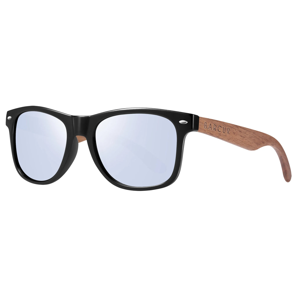 BARCUR Black Walnut Polarized Sunglasses for Men UV400