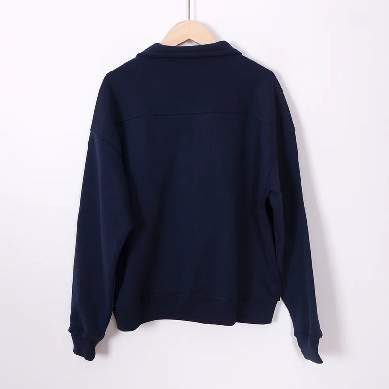 ZESSAM Club Graphic Sweatshirt – Women’s Long Sleeve with Collar - Adistore