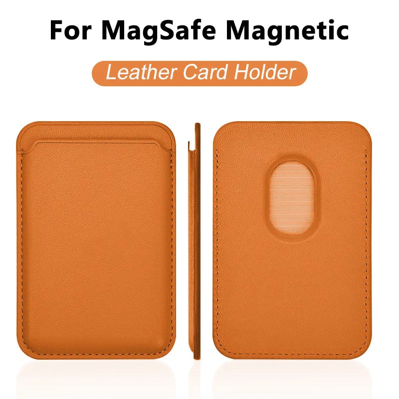 MagSafe Leather Card Wallet Magnetic Phone Holder