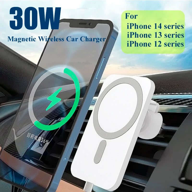 Wireless Charger Magnetic Car Phone Holder for iPhone 14, 13 Pro Max 12