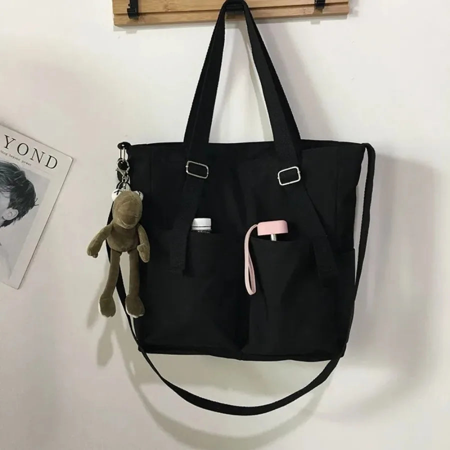 Women Waterproof Nylon Shoulder Bag Lightweight Large Capacity Tote