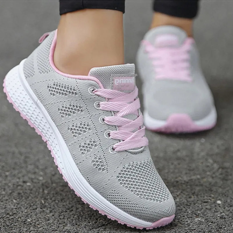 Women's Sports Shoes White Sneakers Lightweight Gym Shoes For Woman