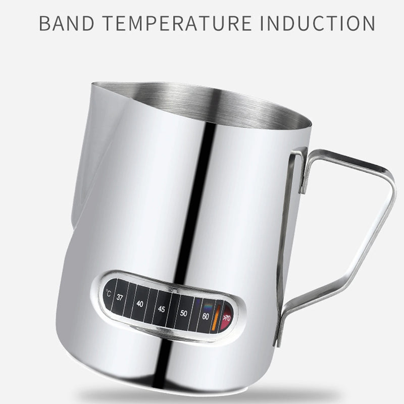 12oz/20oz Stainless Steel Milk Frothing Pitcher Jug – 350/600ML - Adistore