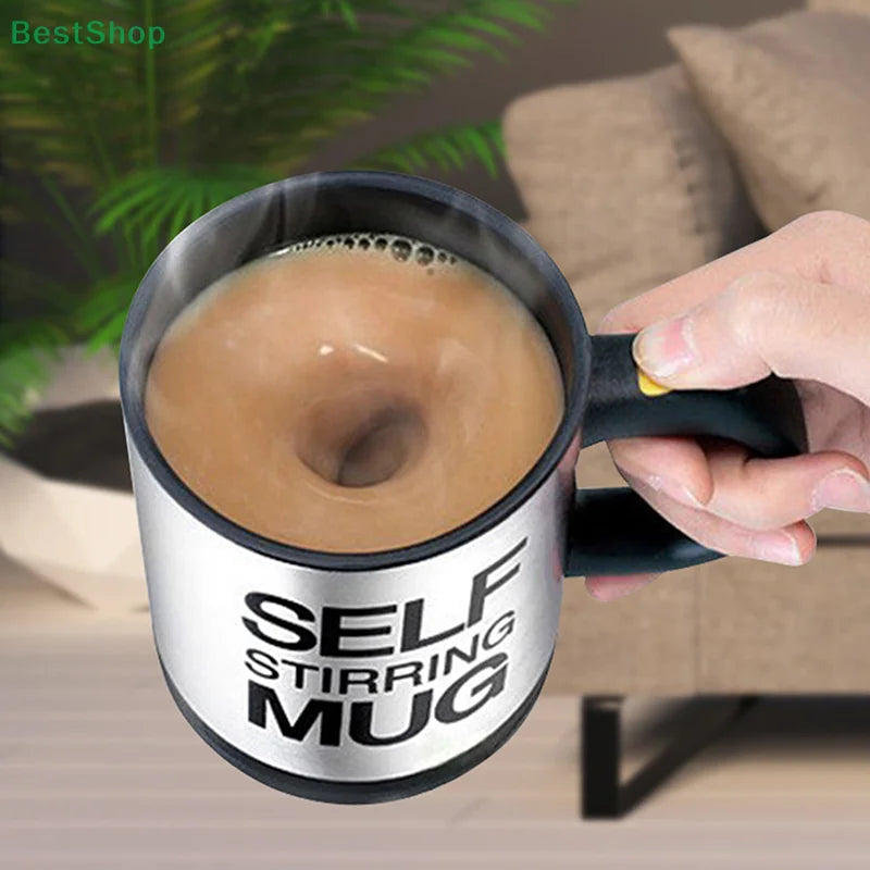 Stainless Steel Electric Self Stirring Mug 400ml Automatic Mixing Cup
