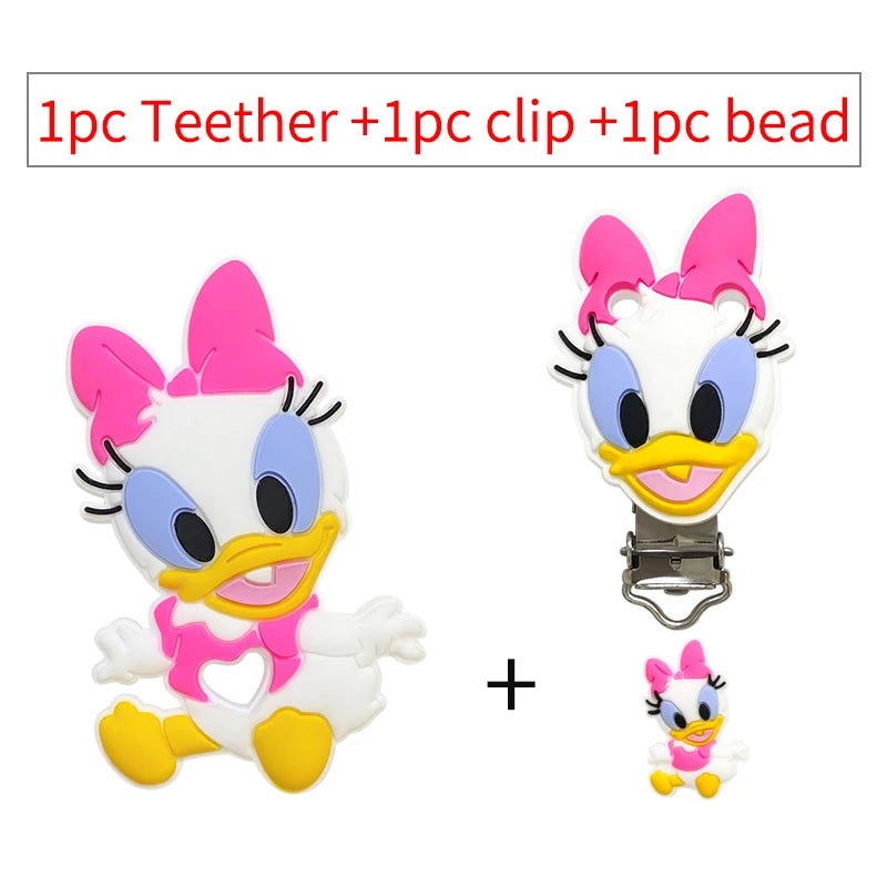 Silicone Daisy Pacifier Clips BPA Free Baby Teether DIY