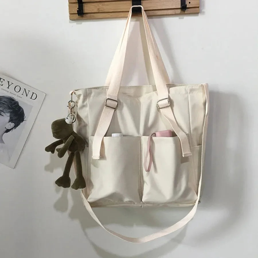 Women Waterproof Nylon Shoulder Bag Lightweight Large Capacity Tote