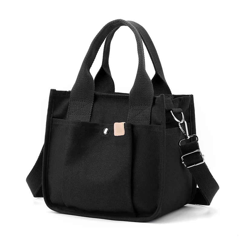 Thick Canvas Small Shoulder Bag for Women – Stylish Zipper Handbag - Adistore