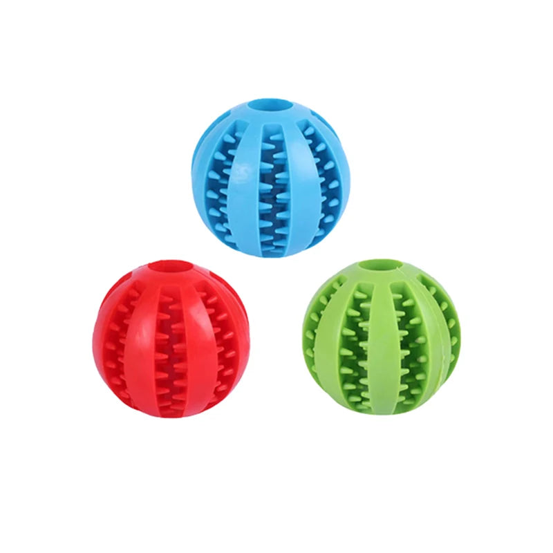 Interactive Rubber Ball Dog Toy for Puppies, Cats & Large Dogs