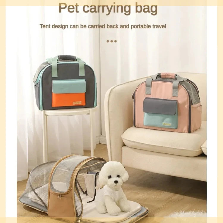 Breathable Pet Carrier Shoulder Bag for Cats & Dogs