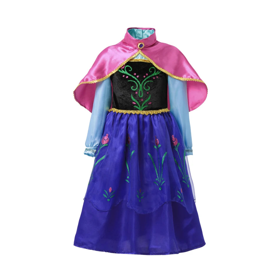Princess Elsa & Anna Girls Costume Dress for Parties