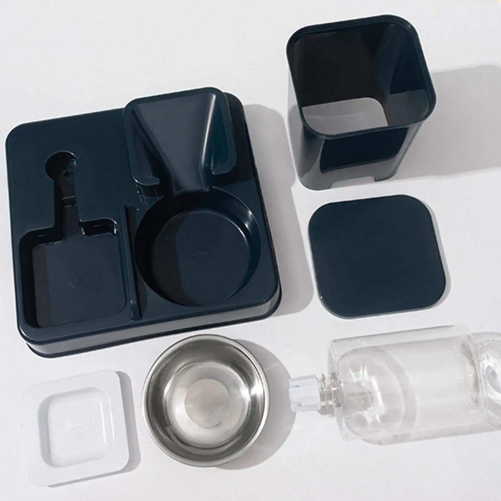 Automatic Cat Feeder & Water Dispenser Pet Food and Water Dispensing System for Kittens Puppies,