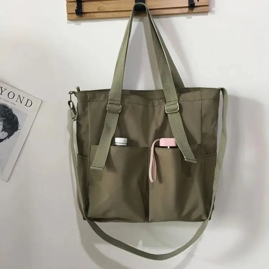Women Waterproof Nylon Shoulder Bag Lightweight Large Capacity Tote