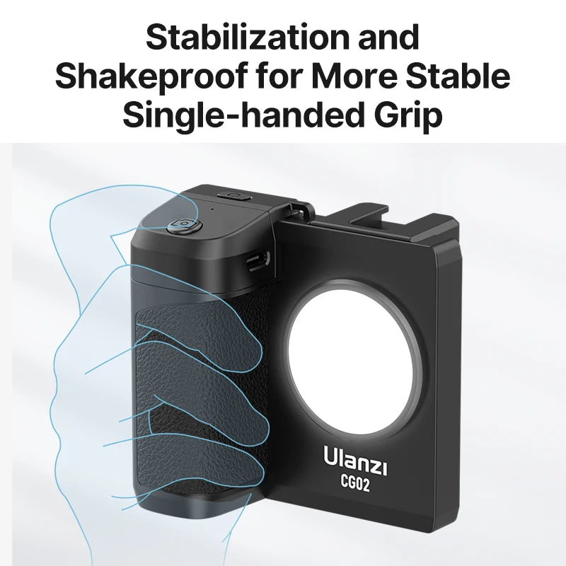 Ulanzi CG-02 Smartphone Camera Grip Bluetooth With 3-Level Fill Light Anti-Shake Handle For Vlogging Live Streaming Selfies