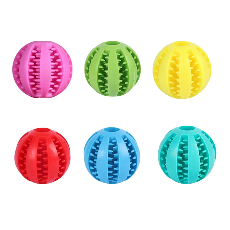 Interactive Rubber Ball Dog Toy for Puppies, Cats & Large Dogs
