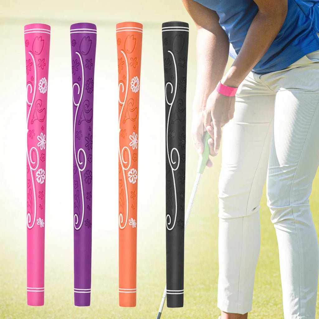 Golf grips for women UK — set of soft non-slip grips in pink, purple, orange and black for irons and woods