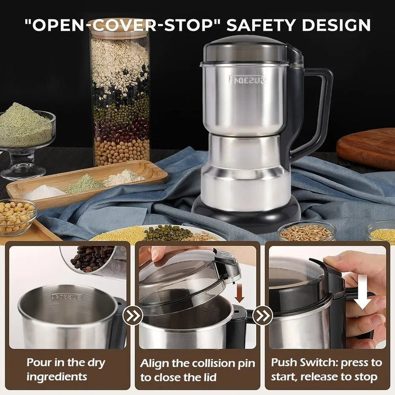 Multifunctional 400W Electric Coffee Grinder – Cereal & Nut Grinder - Adistore