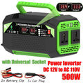500W 12V to AC Power Inverter with USB & Type-C