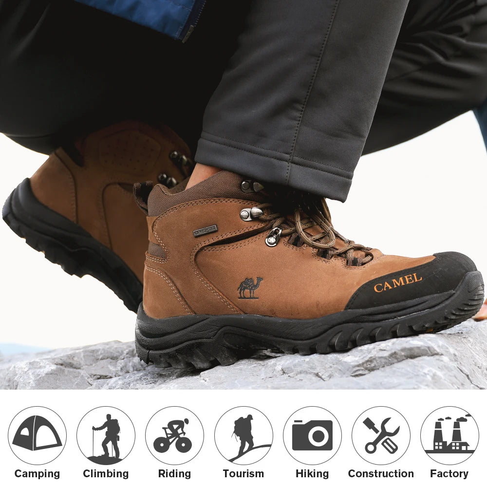 GOLDEN CAMEL Waterproof Hiking Shoes Anti-Slip Trekking Boots Unisex
