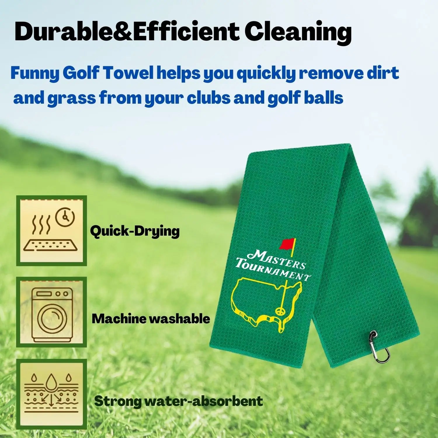 funny golf towel gift for men with packaging set of 2