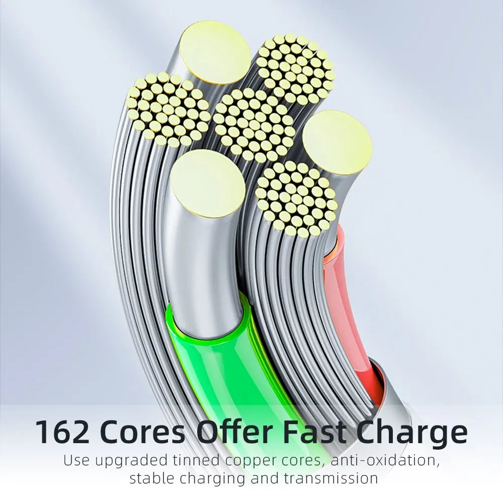 Close-up of a cable with multiple copper cores on a light gray background