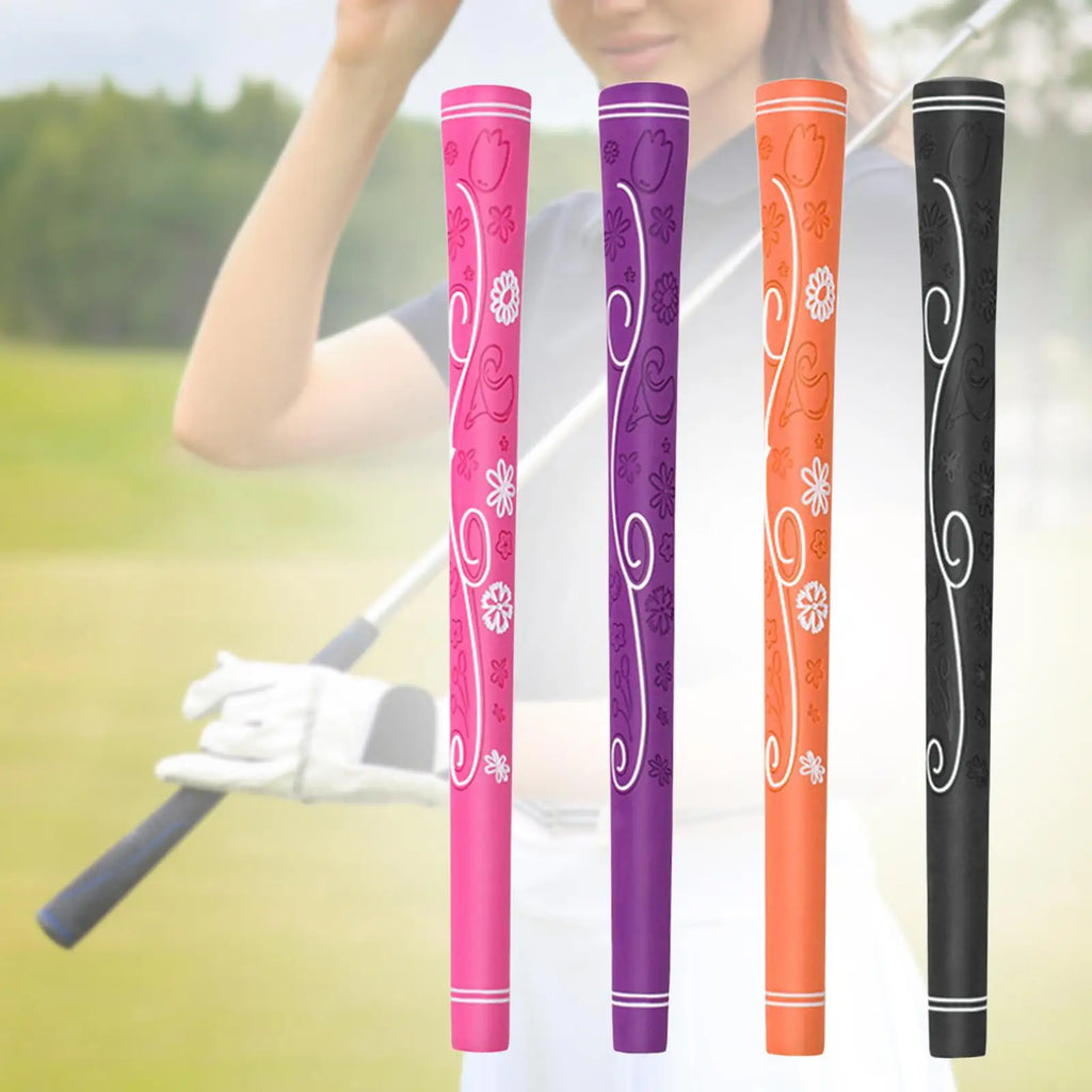 Golf grips for women UK — soft non-slip shock absorption grips for irons and woods in pink, purple, orange and black