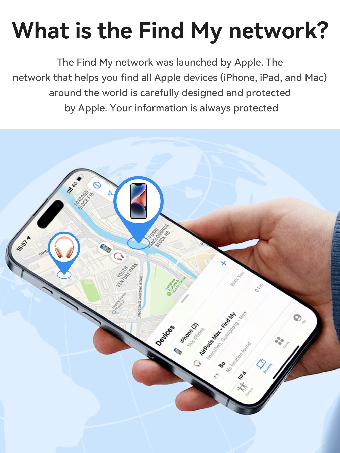 HOCO E94 AirTag GPS Smart Tracker Anti-Lost Device for Pets & Kids