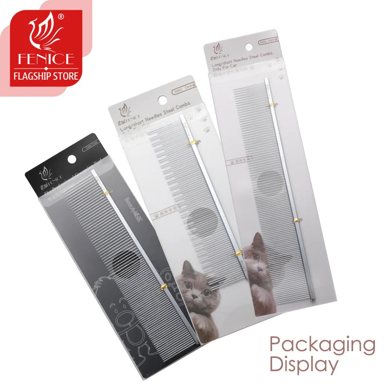 Fenice Professional Pet Grooming Comb Stainless Steel