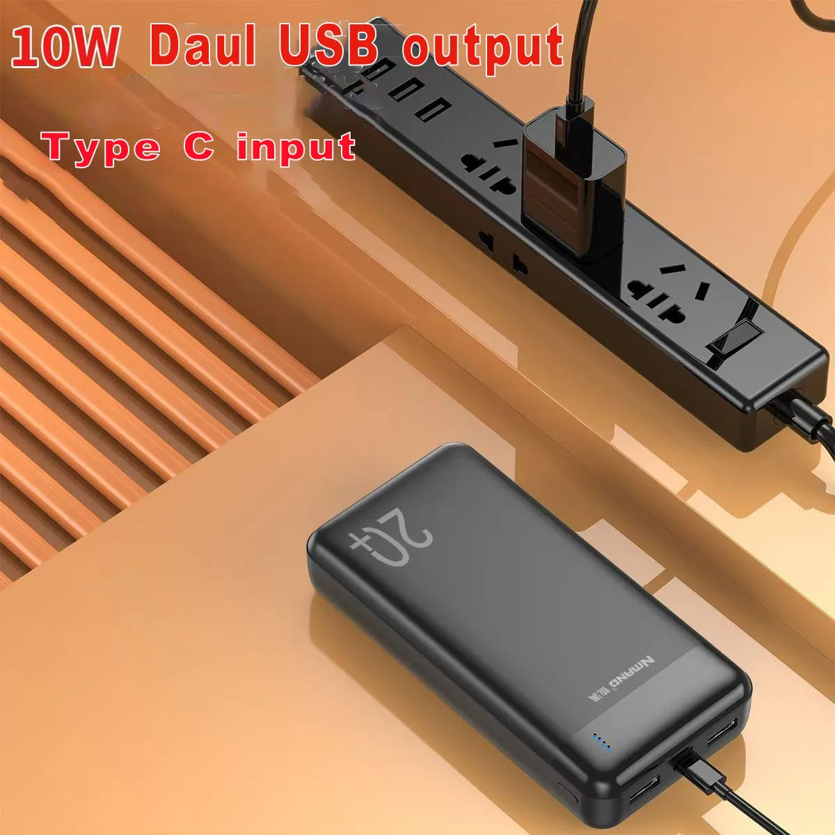 20000mAh Power Bank 5V 2A Portable Charger for Heated Vest Jacket Power Bank for Xiaomi Mi iPhone 16 Air Conditioning Clothing