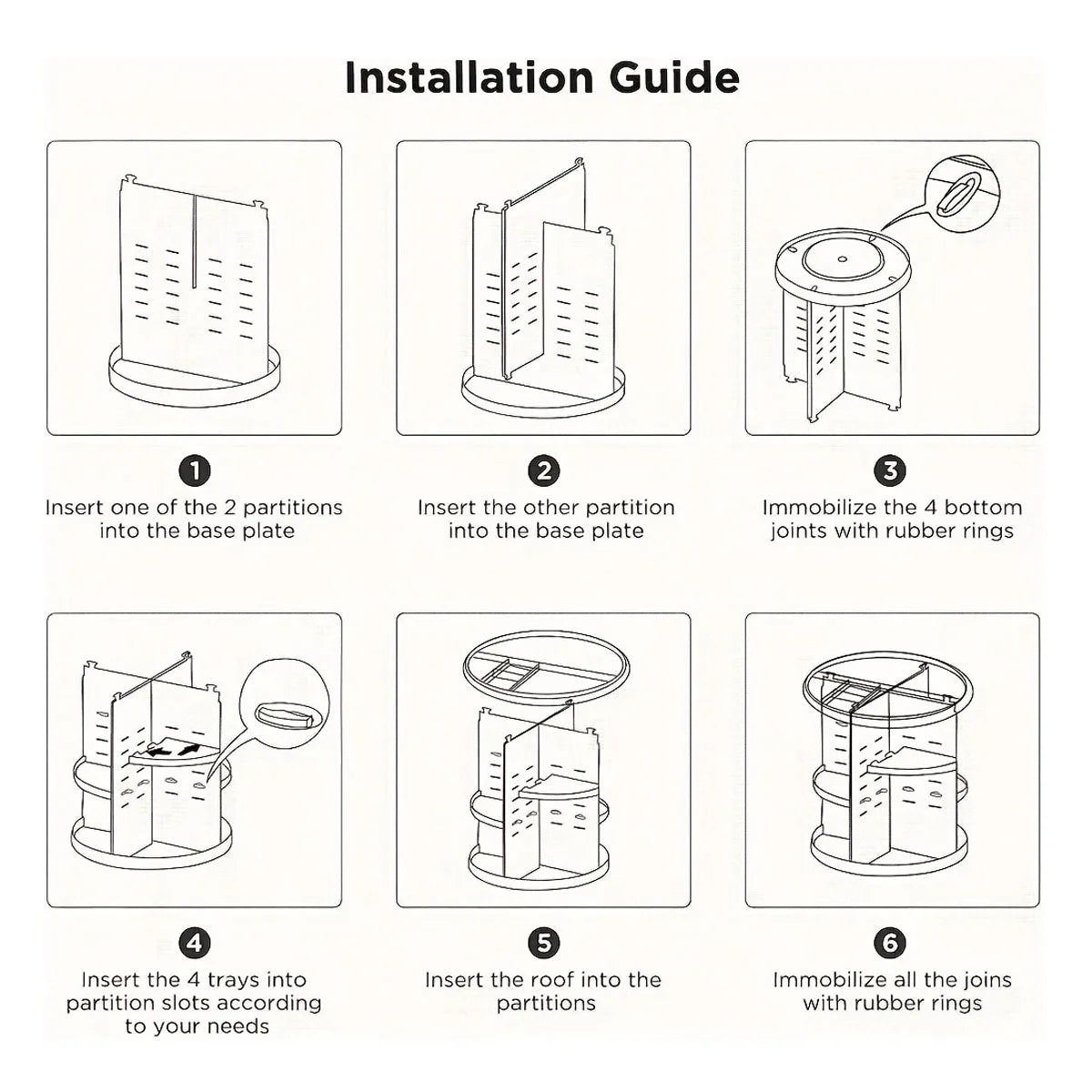 360° Rotating Makeup Organizer Clear Cosmetic Shelf
