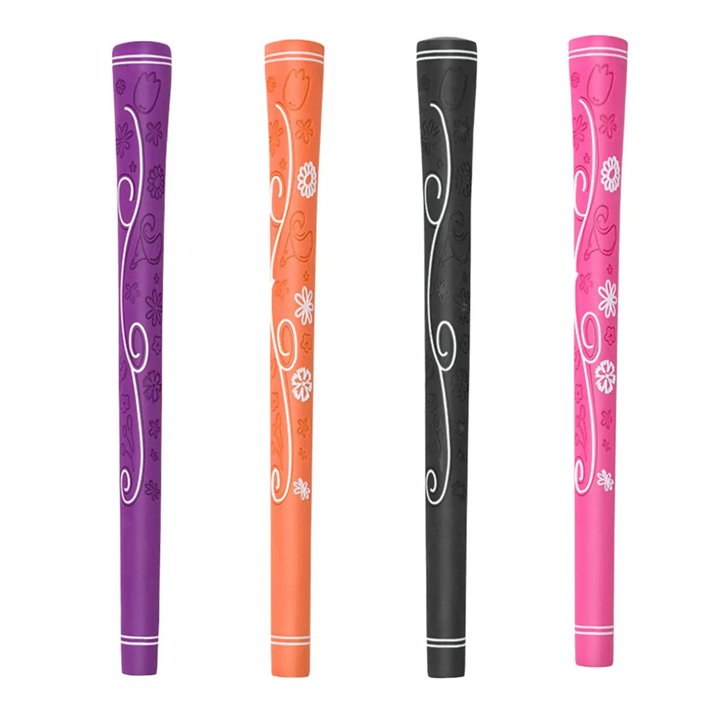 Colorful women's golf grips for women UK, featuring soft non-slip design for better control and comfort in every swing.